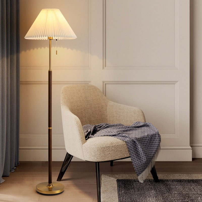 Vintage Pleated Floor Lamp Vertical Table Lamp
