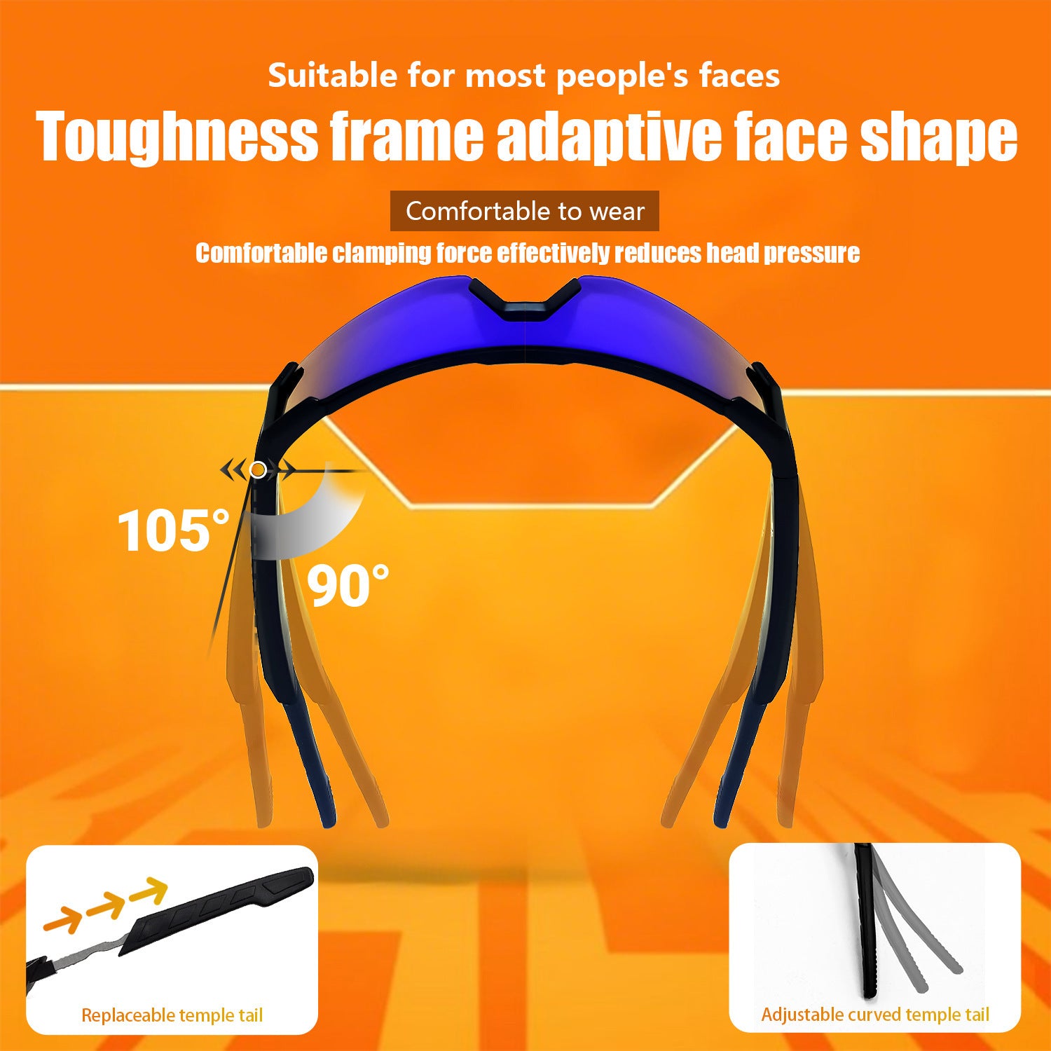 Outdoor Sports Cycling Bluetooth Glasses Music Audio Windproof Smart Goggles